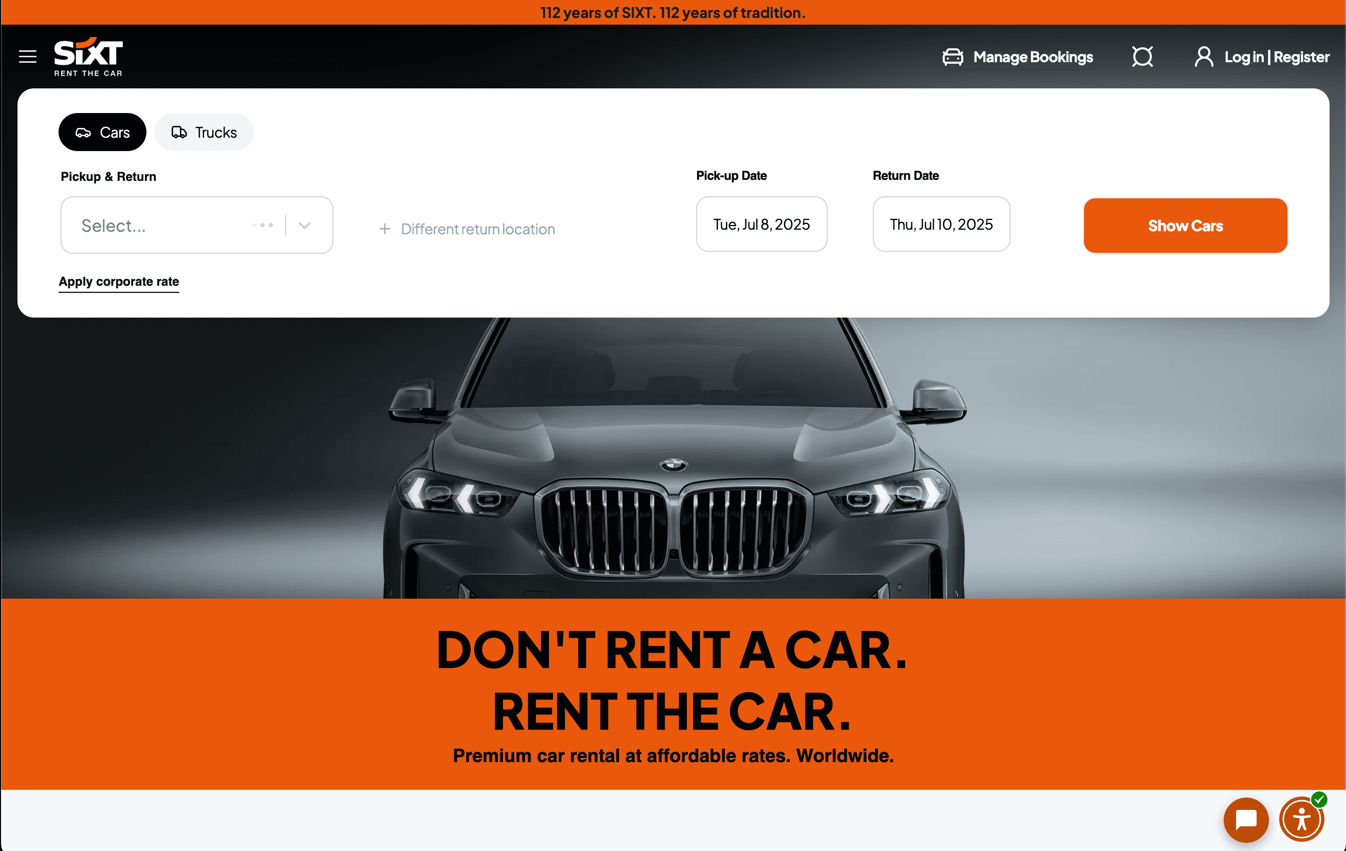 Sixt.com Clone